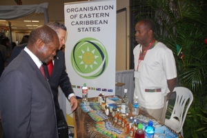 St. Kitts pottery, rum, hot sauce and other products on display at Expo Caguas 2009